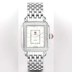 Michele Signature Deco Diamond watch original box, case and booklet.